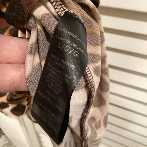 Natori Leopard Jersey Cover Up beach  Dress - Picture 8 of 10